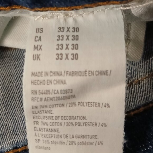 American Eagle Jeans Mens 33X30 Original Boot Cut Extreme Flex 4 Blue Denim - Picture 9 of 10